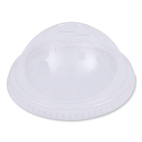 Pet Cold Cup Dome Lids, Fits 14 Oz To 24 Oz Plastic Cups, Clear, 100 Lids/sleeve, 10 Sleeves/carton