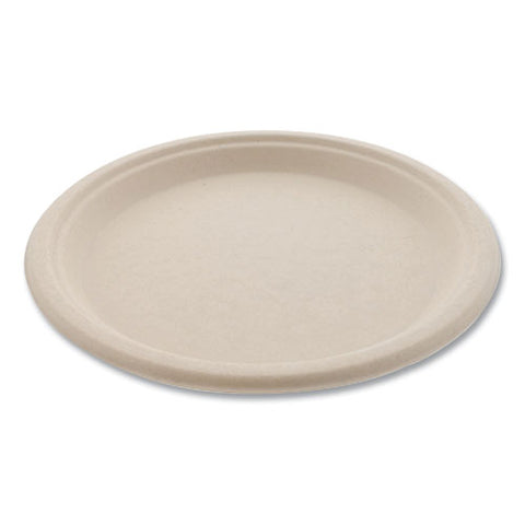 Bagasse Pfas-free Dinnerware, Plate, 10" Dia, Tan, 500/carton