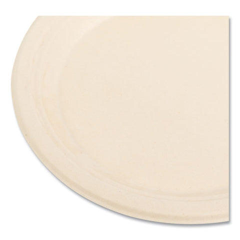 Bagasse Pfas-free Dinnerware, Plate, 9" Dia, Tan, 500/carton