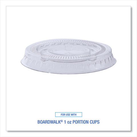 Souffle/portion Cup Lids, Fits 1 Oz Portion Cups, Clear, 2,500/carton