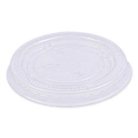 Souffle/portion Cup Lids, Fits 1.5 Oz And 2 Oz Portion Cups, Clear, 2,500/carton