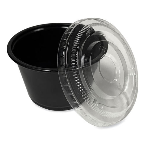 Souffle/portion Cups, 4 Oz, Black, 2,500/carton