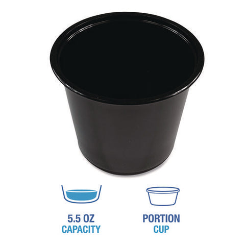 Souffle/portion Cups, 5.5 Oz, Black, 2,500/carton