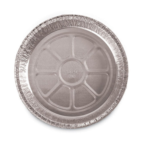 Round Aluminum To-go Containers, 300 Gauge, 48 Oz, 9" Diameter X 1.66"h, Silver, 500/carton