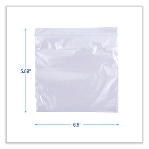 Reclosable Food Storage Bags, Sandwich, 6.5" X 5.89", Clear, 500/box