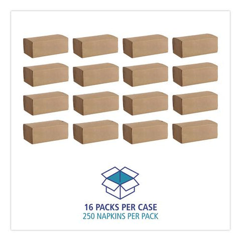 Folded Paper Towels, 1-ply, 9 X 9.5, Kraft, 250/pack, 16 Packs/carton