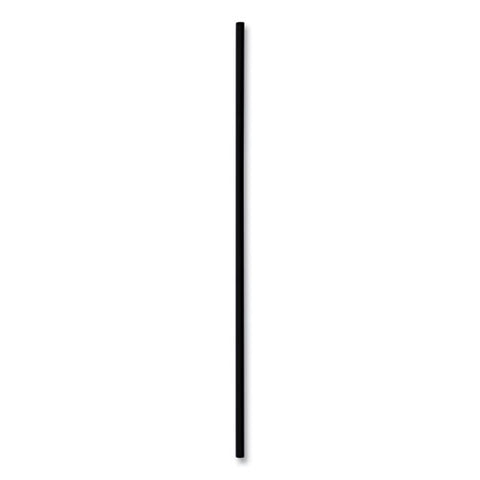 Cocktail Straws, 8", Polypropylene, Black, 5,000/carton