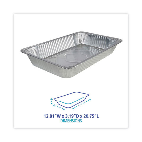 Aluminum Steam Table Pans, Full-size Deep, 620 Gauge, 3.19" Deep, 12.81 X 20.75, 50/carton