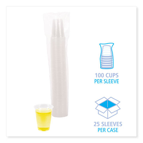 Translucent Plastic Cold Cups, 7 Oz, 100/sleeve, 25 Sleeves/carton