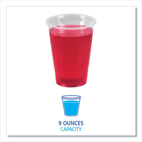 Translucent Plastic Cold Cups, 9 Oz, 100/sleeve, 25 Sleeves/carton