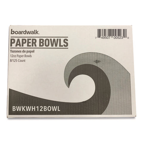 Paper Dinnerware, Bowl, 12 Oz, White, 1,000/carton