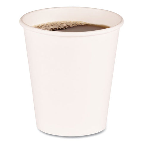 Paper Hot Cups, 10 Oz, White, 50/sleeve, 20 Sleeves/carton