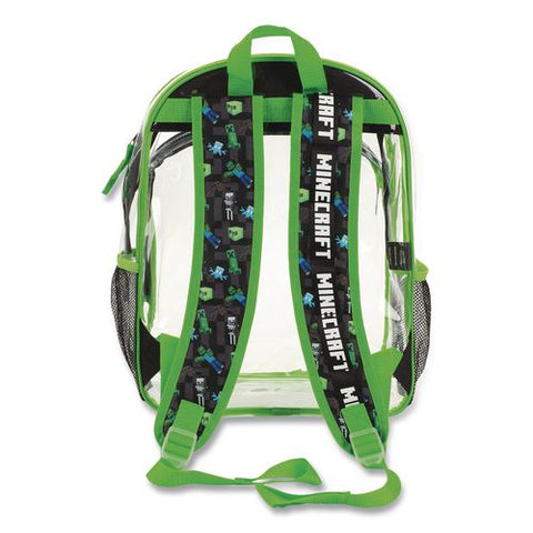 Minecraft Clear 5-piece Backpack Set, 12 X 5 X 16, Clear/multicolor
