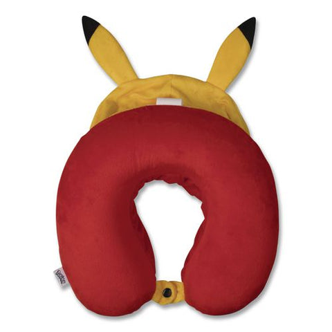 Pokemon Hooded Neck Pillow, 11 X 3 X 10.5, Yellow