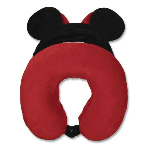 Minnie Mouse Hooded Neck Pillow, 11 X 3 X 10.5, Black/red