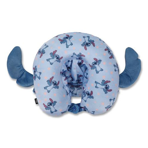 Stitch Hooded Polyester Travel Pillow, 11 X 3 X 10.5, Blue