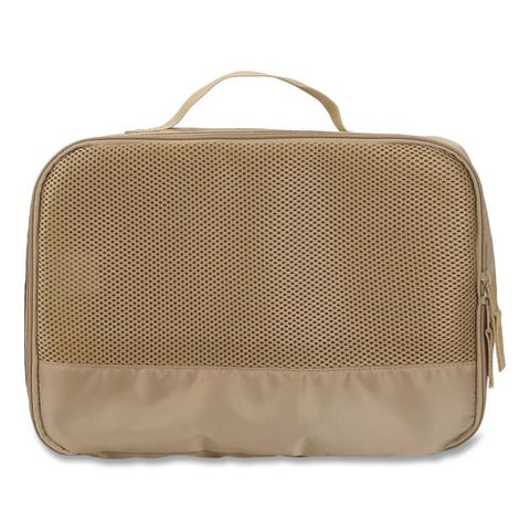 Four-piece Packing Cube Set, Assorted Sizes, Light Brown