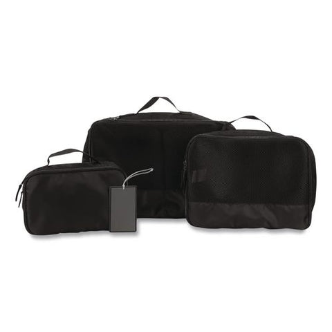 Four-piece Packing Cube Set, Assorted Sizes, Black