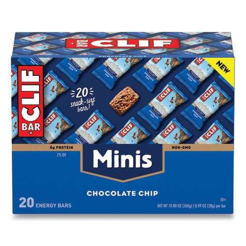 Energy Bar, Mini Chocolate Chip, 0.99 Oz Bar, 20/box