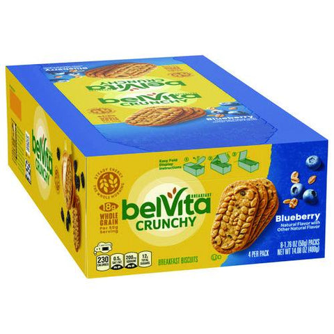 Belvita Breakfast Biscuits, Blueberry, 1.76 Oz Pack, 8/box
