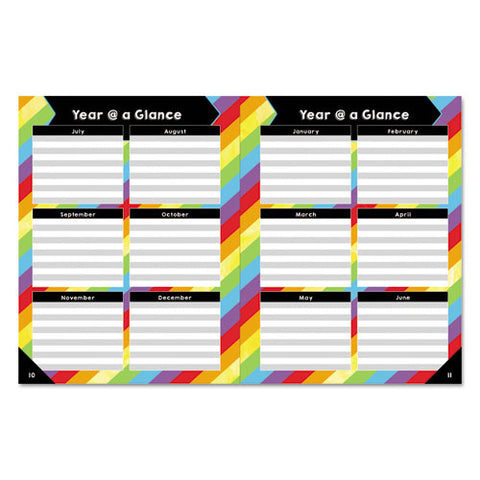 Teacher Planner, Weekly/monthly, Two-page Spread (seven Classes), 10.88 X 8.38, Balloon Theme, Black Cover