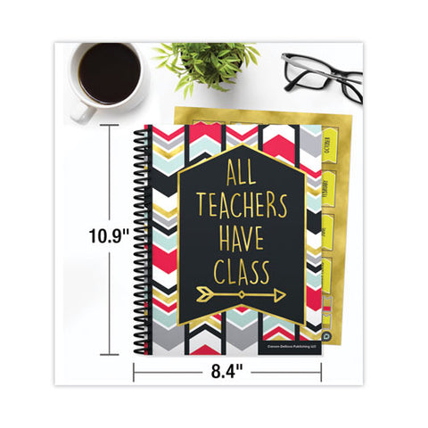 Teacher Planner, Weekly/monthly, Two-page Spread (seven Subjects), Two-page Spread (one Month), 11 X 8.5, Multicolor Cover