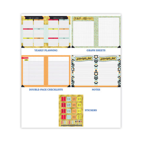 Teacher Planner, Weekly/monthly, Two-page Spread (seven Subjects), Two-page Spread (one Month), 11 X 8.5, Multicolor Cover