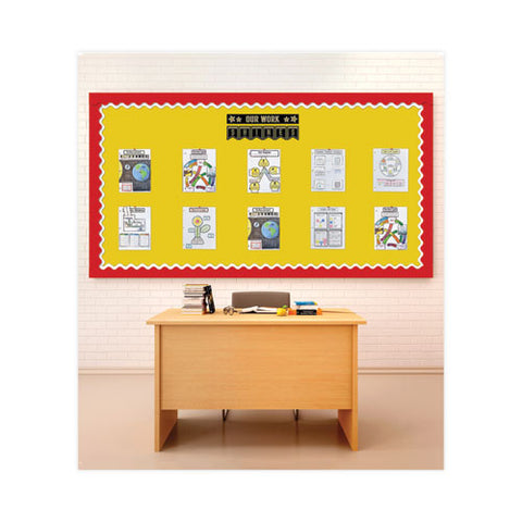 Rolled Borders, Scalloped Border, Back To School, 2.25" X 65 Ft, Red