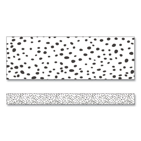 Straight Borders, Dotted, 3" X 3 Ft, Black/white, 12/pack