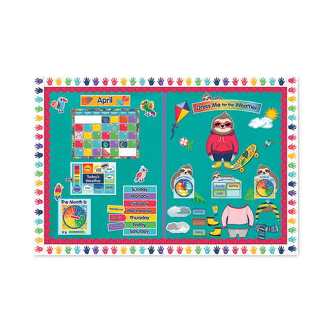 Curriculum Bulletin Board Sets, 54-piece Set, Dress Me For The Weather, 23.5" X 7.5", Multicolor