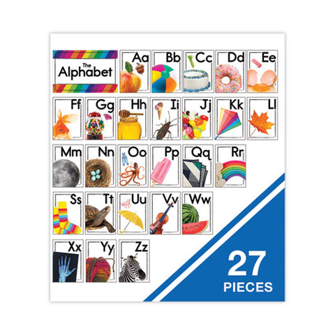 Curriculum Bulletin Board Sets, 27-piece Set, Alphabet, 16" X 10.5", Multicolor