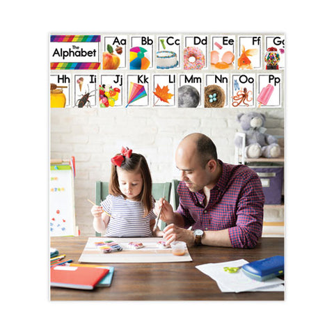 Curriculum Bulletin Board Sets, 27-piece Set, Alphabet, 16" X 10.5", Multicolor