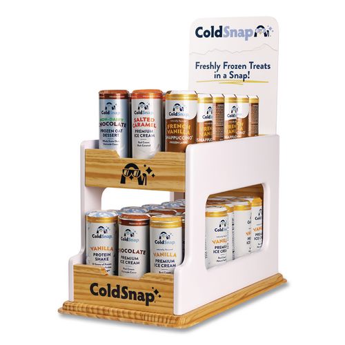 Display Rack, Holds 36 Pods, 9 X 17.25 X 11.25, White/brown