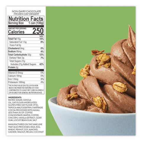 Non-dairy Chocolate Frozen Oat Dessert Pod, 5.2 Oz, 12/carton
