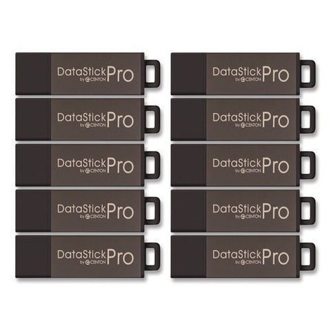 Datastick Pro Usb 2.0 Type A Flash Drive, 32 Gb, Gray, 10/pack