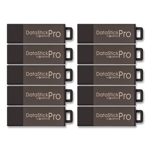 Datastick Pro Usb 2.0 Type A Flash Drive, 16 Gb, Gray, 10/pack