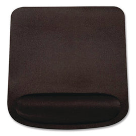 Foam Non-skid Mouse Pad With Wrist Rest, 8.25 X 9, Black