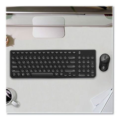 Pro Wireless Keyboard & Optical Mouse Combo, 2.4 Ghz Frequency, Black