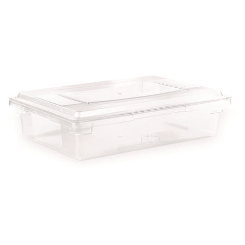 Storplus Polycarbonate Food Storage Container, 8.5 Gal, 18" X 26" X 6", Clear Plastic