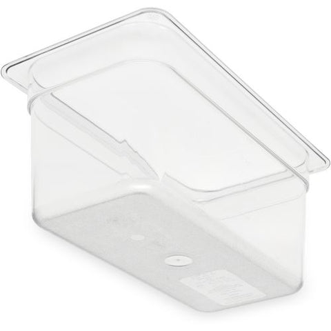 Storplus Polycarbonate Food Pan, 5.7 Qt, 6.88 X 12.75 X 6, Clear, Plastic