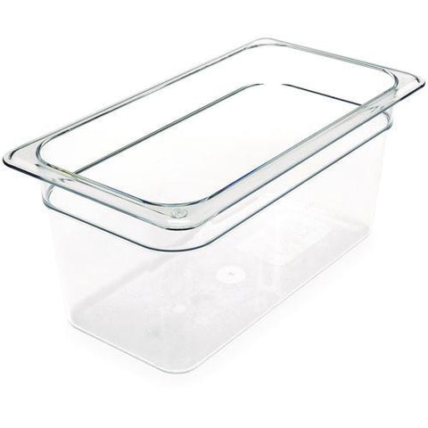 Storplus Polycarbonate Food Pan, 5.7 Qt, 6.88 X 12.75 X 6, Clear, Plastic