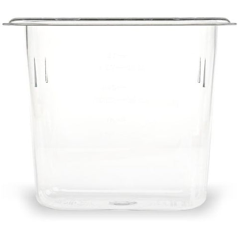 Storplus Polycarbonate Food Pan, 1.4 Qt, 4.25 X 6.93 X 6, Clear, Plastic