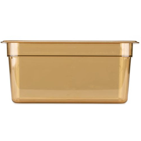 Storplus High Heat Food Pan, 5.7 Qt, 12.75 X 12.75 X 6, Amber, Plastic