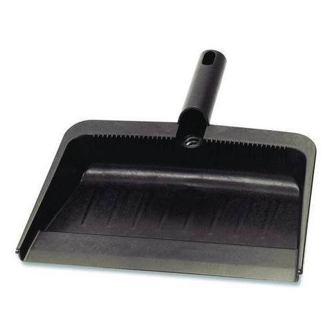 Flo-pac Flexible Plastic Dustpan, 8 X 12, Plastic, Black
