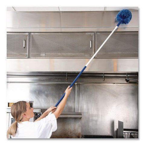 Flo-pac Round Duster With Soft Flagged Pvc Bristles, 7", Blue, Dozen