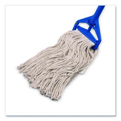 Full Weight Cut End Mop Head, Cotton, 16 Oz, White