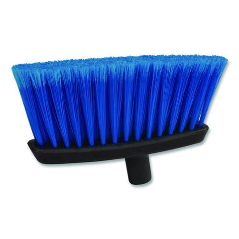 Duo-sweep Flagged Light Industrial Broom Head, 12", Blue/black
