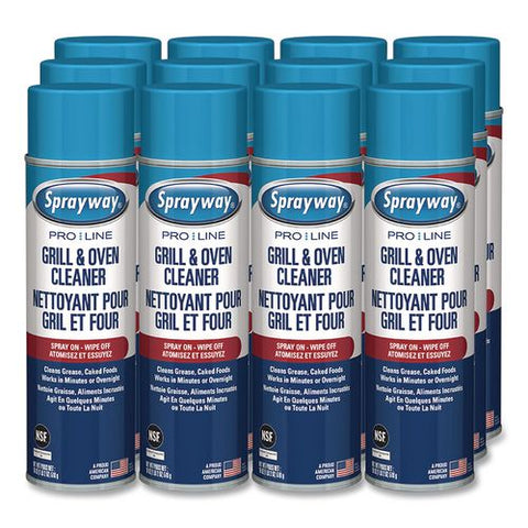 Grill And Oven Cleaner, 18 Oz Aerosol Spray, 12/carton