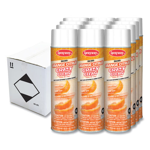 Orange Citrus Crazy Clean, Orange Scent, 19 Oz Aerosol Spray, Dozen