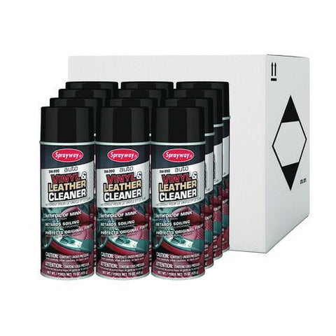 Vinyl And Leather Cleaner, Leather Scent, 15 Oz Aerosol Spray, 12/carton